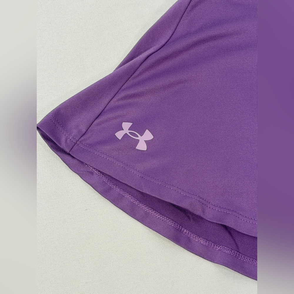 Under Armour Skort Girls Size 4 Purple Skirt Teal Shorts Athletic Active - Picture 3 of 8